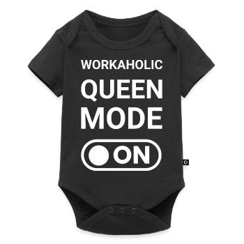 Workaholic Queen Mode ON - Baby Premium short-sleeve bodysuit - black - Front
