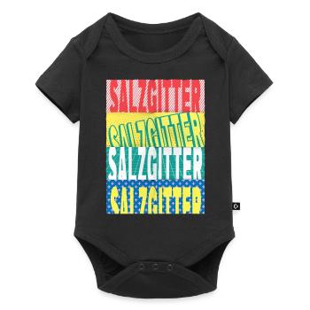 Salzgitter Germany City Font Skyline - Baby Premium short-sleeve bodysuit - black - Front
