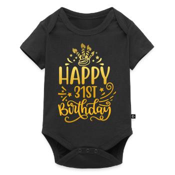 Alles Gute zum 31. Geburtstag Geschenkideen (Gold) - Baby Premium Kurzarmbody - Schwarz - Vorne