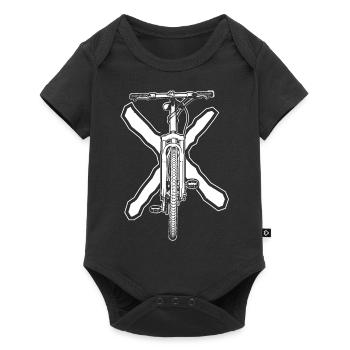 Bicycle, bike, mountain biking, MTB, recreational sports - Baby Premium short-sleeve bodysuit - black - Front