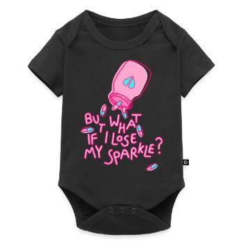 what if i lose my sparkle Spruch mental health - Baby Premium Kurzarmbody - Schwarz - Vorne