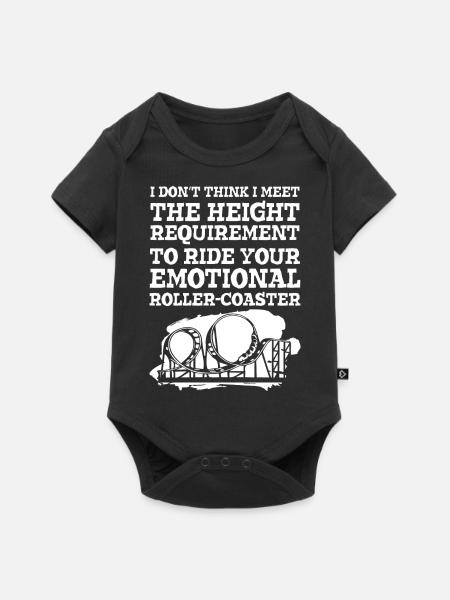 Emotional Roller Coaster - Baby Premium Kurzarmbody - Schwarz