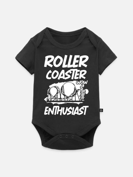 Roller Coaster Enthusiast - Baby Premium Kurzarmbody - Schwarz