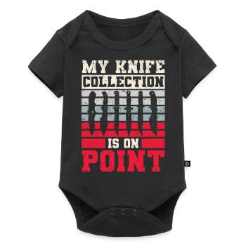 Knife Collector Gift Idea | Collecting knives - Baby Premium short-sleeve bodysuit - black - Front