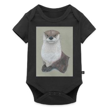 230324 Otter 3 - Baby Premium short-sleeve bodysuit - black - Front