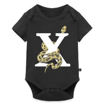 Letter x snake - Baby Premium short-sleeve bodysuit - black - Front