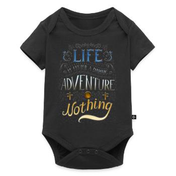 La vie est une aventure - Body à manches courtes Premium Bébé - noir - Devant