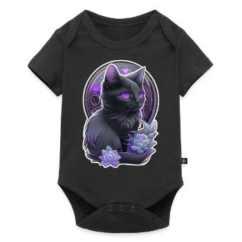 Black cat - Felin kitten - Baby Premium short-sleeve bodysuit - black - Front