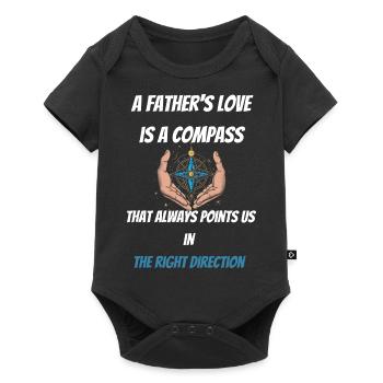 L’amour du Père est une boussole - Body à manches courtes Premium Bébé - noir - Devant