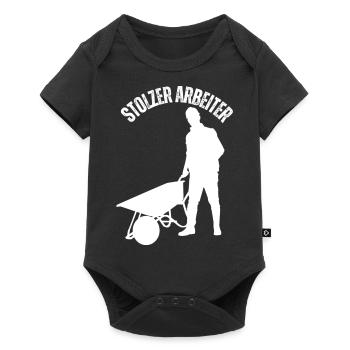 Stolz Arbeiter zu sein - Baby Premium Kurzarmbody - Schwarz - Vorne