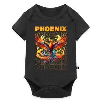 Phoenix Phoenix Fire Flames Mythologie des oiseaux - Body à manches courtes Premium Bébé - noir - Devant
