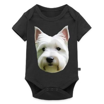 dog - Baby Premium short-sleeve bodysuit - black - Front
