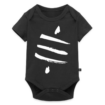 Retro Bitcoin Crypto Satoshis Symbol 21 - Baby Premium Kurzarmbody - Schwarz - Vorne