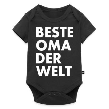 Beste oma der welt - Baby Premium Kurzarmbody - Schwarz - Vorne