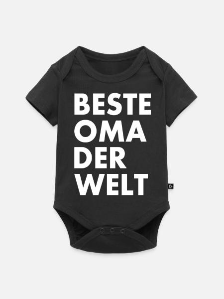 Beste oma der welt - Baby Premium Kurzarmbody - Schwarz