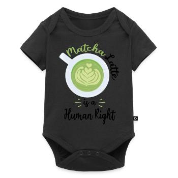 Kaffee Liebhaber | Cafe Latte Barista Geschenkidee - Baby Premium Kurzarmbody - Schwarz - Vorne