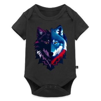 wolf - Baby Premium short-sleeve bodysuit - black - Front