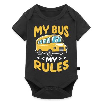 My bus My rules - Baby Premium Kurzarmbody - Schwarz - Vorne
