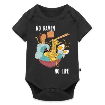 Kein Ramen Kein Leben Japanische Nudeln Anime Ramen Geschenk - Baby Premium Kurzarmbody - Schwarz - Vorne