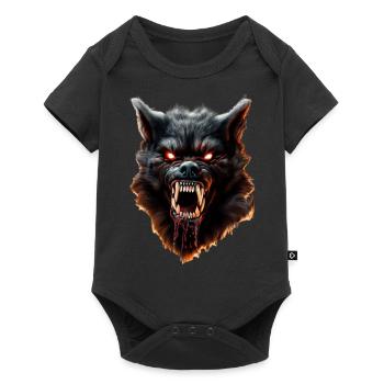 Wolf Demon Fear Macabre Creepy Nightmare - Baby Premium short-sleeve bodysuit - black - Front