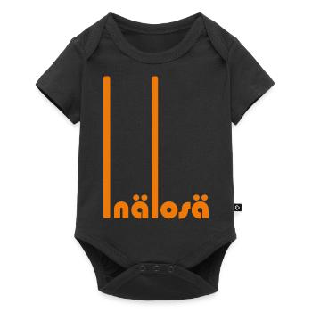 inälosä - reinhören.Auf das Bauchgefühl hören. - Baby Premium Kurzarmbody - Schwarz - Vorne