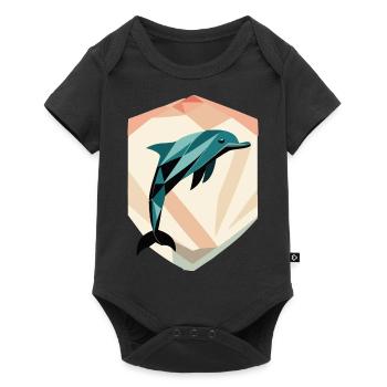 dolphin - Baby Premium short-sleeve bodysuit - black - Front