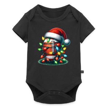 Noël football - Body à manches courtes Premium Bébé - noir - Devant