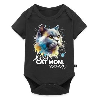 Best Cat Mom Beste Katzenmama - Baby Premium short-sleeve bodysuit - black - Front