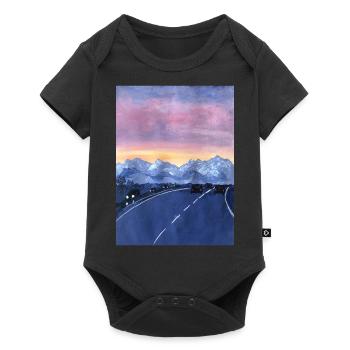 Dämmerung der Straße - Baby Premium Kurzarmbody - Schwarz - Vorne