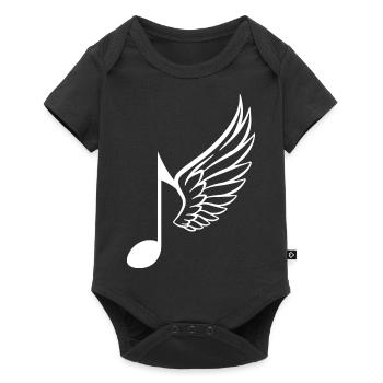 Note de musique ailes -idée cadeau original - Body à manches courtes Premium Bébé - noir - Devant