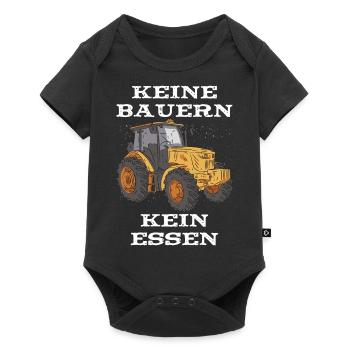 KEINE BAUERN KEIN ESSEN - Landwirt Bauern Demo - Baby Premium Kurzarmbody - Schwarz - Vorne