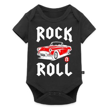 Rock And Roll Classic Car - Baby Premium short-sleeve bodysuit - black - Front