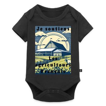 Support for Farmers #8 - Baby Premium short-sleeve bodysuit - black - Front