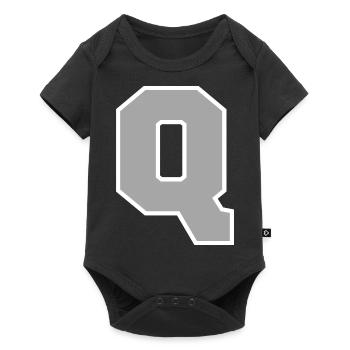 Lettre q sport - Body à manches courtes Premium Bébé - noir - Devant