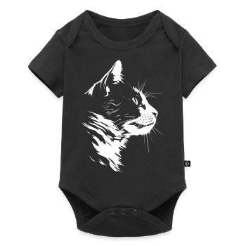 Chat, Motif De Chat - Body à manches courtes Premium Bébé - noir - Devant