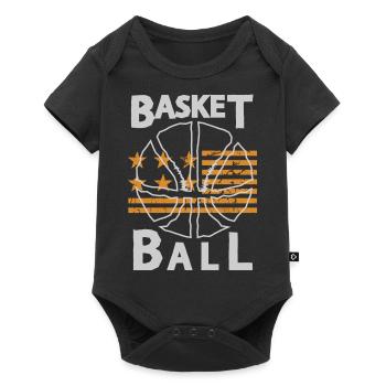 Basket-ball Basketteurs Joueurs - Body à manches courtes Premium Bébé - noir - Devant
