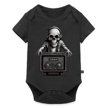 Skull Musician - Baby Premium short-sleeve bodysuit - black - Front