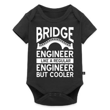 Bridge Engineer Like A Regular Engineer But Cooler - Baby Premium short-sleeve bodysuit - black - Front