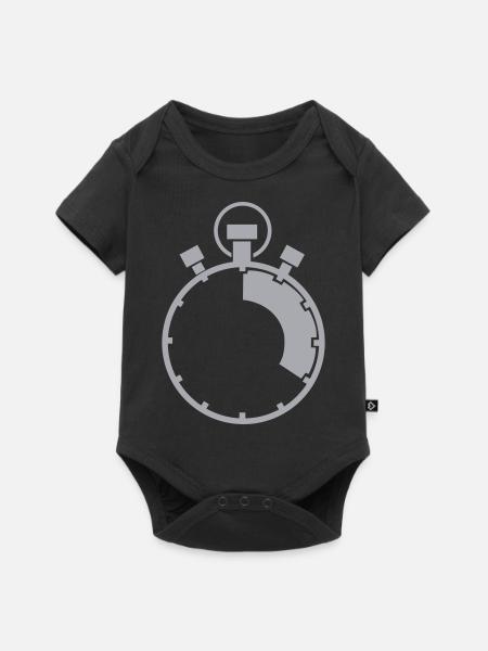 stopuhr 02 - Baby Premium Kurzarmbody - Schwarz