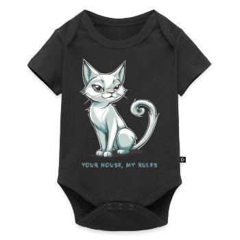 Votre maison, mes règles - Body à manches courtes Premium Bébé - noir - Devant