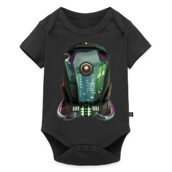 Futuristic Robotic Helmet - Baby Premium short-sleeve bodysuit - black - Front