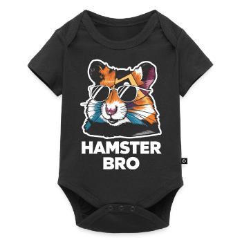 Fun design for hamster lovers - Baby Premium short-sleeve bodysuit - black - Front