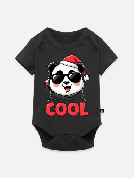 cooler Panda - Baby Premium Kurzarmbody - Schwarz