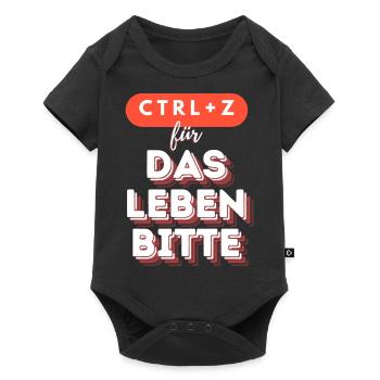 Ctrl + z für das Leben - Baby Premium Kurzarmbody - Schwarz - Vorne