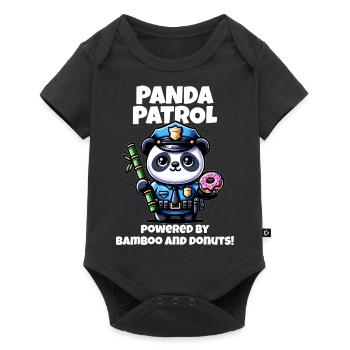Police Panda - Body à manches courtes Premium Bébé - noir - Devant