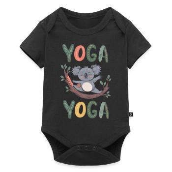 Yoga Koala - Body à manches courtes Premium Bébé - noir - Devant