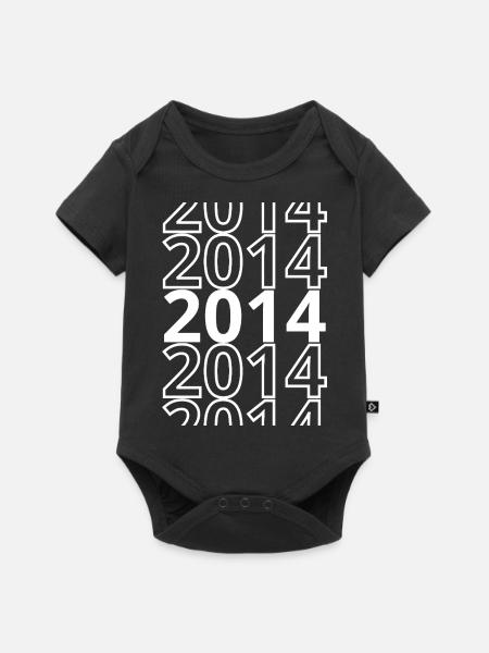 2014 2014 2014 - Baby Premium Kurzarmbody - Schwarz