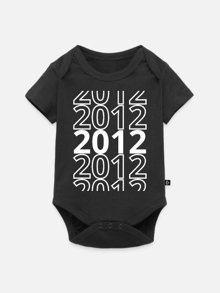 2012 2012 2012 - Baby Premium Kurzarmbody - Schwarz