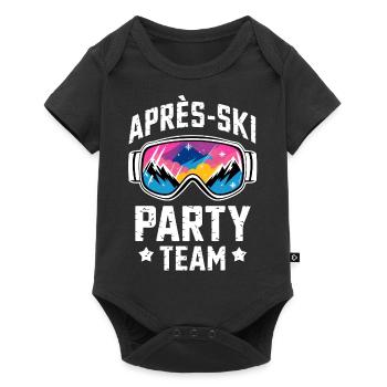 Après-ski Soirée Ski d’équipe Drôle Sports d’hiver - Body à manches courtes Premium Bébé - noir - Devant