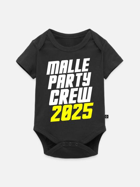 Malle Party Crew 2025 - Baby Premium Kurzarmbody - Schwarz